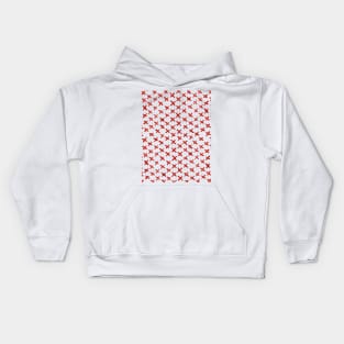 Watercolor x pattern - red Kids Hoodie